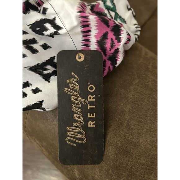 Wrangler Women's Retro Off The Shoulder Top Lrg NWT Aztec‎ Western Rodeo Blouse - Picture 7 of 9